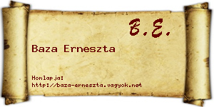 Baza Erneszta névjegykártya